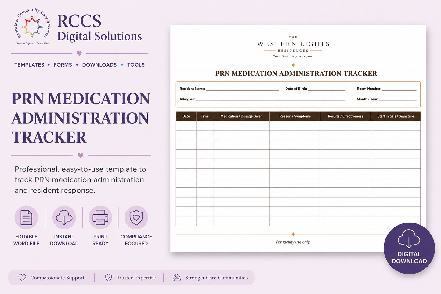 Registro de administración de medicamentos PRN